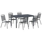 vidaXL Ensemble de salle à manger pour jardin 7 Pièces Anthracite