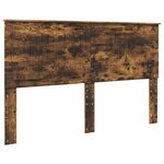 vidaXL Lit de Rangement Chêne fumé 160 x 200 cm Bois d'ingénierie