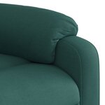 vidaXL Fauteuil inclinable de massage électrique Vert foncé Tissu