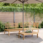 vidaXL Salon palette de jardin 3 Pièces bois d'acacia massif