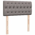 vidaXL Sommier à lattes de lit avec matelas Taupe 80x200 cm Tissu