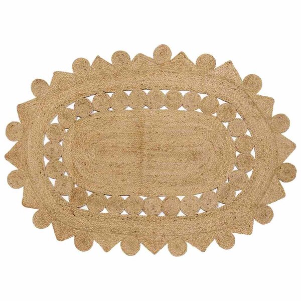 vidaXL Tapis Beige 122 x 183 cm Jute