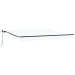 vidaXL Auvent Rétractable Blanc 400 × 300 cm Polyester et Acier