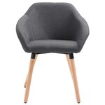 vidaXL Chaises à manger lot de 4 gris foncé tissu