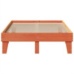 vidaXL Cadre de lit sans matelas cire marron 135x190cm bois pin massif