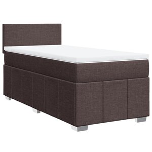 vidaXL Sommier à lattes de lit avec matelas Marron foncé 100x200 cm