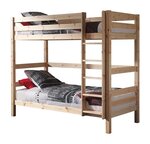 PINO  Lit Superposé Pin Massif Bois Nature 209 x 105 x 182 cm