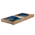 PINO Lot de 2 Tiroirs Pin Massif Naturel 97 5 x 88 5 x 20 cm