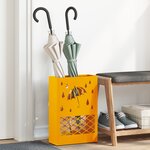 vidaXL Support de parapluie en jaune moutarde  28x12x41 cm en acier