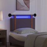 vidaXL Tête de lit suspendue Avec lumière LED Marron foncé PU antique