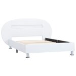 vidaXL Cadre de lit avec LED sans matelas blanc 100x200 cm