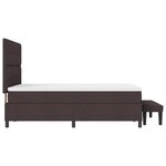 vidaXL Lit Box Spring avec Matelas & Banquette Gris Foncé 160x200 cm Tissu