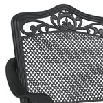 Chaises de jardin vidaXL 2 Pièces en alu moulé noir