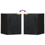 vidaXL Armoire murale de salle de bain noir bois d'ingénierie