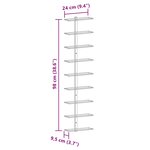 vidaXL Casier à bouteilles mural pour 9 bouteilles Noir Fer