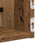 vidaXL Étagères murales 2 Pièces Bois ancien 80x16x14 cm Bois reconstitué