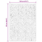 vidaXL Tapis de surface HUARTE Marron 170 x 120 cm Polyester