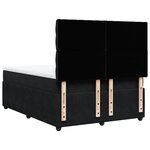 vidaXL Sommier à lattes de lit avec matelas Noir 140x190 cm Velours