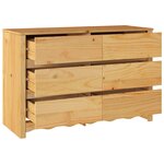 vidaXL Commode Drammen Marron 111 x 43 x 73 5 cm Bois de pin massif