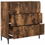 vidaXL Buffet Chêne fumé 79 5 x 33 x 82 cm Bois d'ingénierie