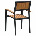 vidaXL Chaise empilable 4 Pièces Marron 56 x 57 x 87 cm