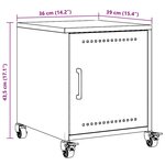 vidaXL Table de chevet rose 36x38 5x43 5 cm acier