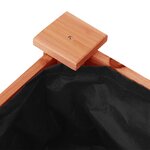 vidaXL Jardinière sur roues avec doublure brun 71x37x80 cm bois sapin