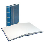 Classeur Lindner élégant pour timbres 60 pages blanches. Couleur - Bleu