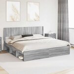 vidaXL Tête de lit Sonoma gris PB