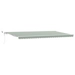 vidaXL Auvent Rétractable Automatique avec LED Vert et Blanc 600x350 cm