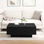 vidaXL Table basse Chêne noir 80 x 80 x 31 cm
