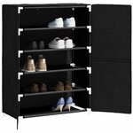 vidaXL Armoire à chaussures Noir 60x28x90 cm Tissu