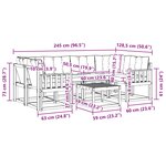 vidaXL Ensemble de canapés d'extérieur 7 pc Blanc et Beige