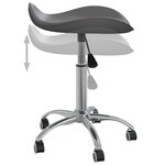 Chaise fauteuil siège de bureau informatique étude similicuir gris 02_0024026