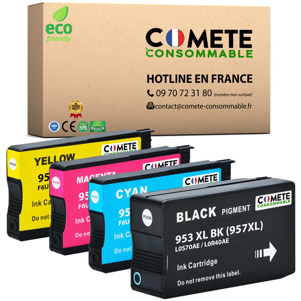 953XL - 4 cartouches compatibles pour HP 953 XL - COMETE