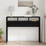 Table console vidaXL Noir Chêne 105x30x80 cm en bois d'ingénierie