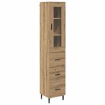 vidaXL Haut Armoire avec tiroir Chêne artisanal 34 5 x 34 x 180 cm