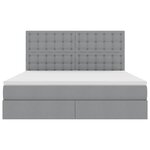 vidaXL Lit de Rangement Gris clair 160 x 200 cm Cuir synthétique