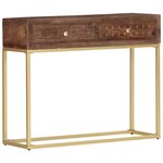 vidaXL Table console 90 x 30 x 75 cm Bois de manguier massif