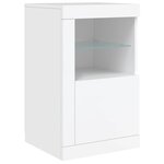 vidaXL Buffet avec lumières LED blanc 123x37x67 cm