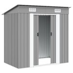 vidaXL Abri de jardin Métal Gris