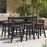 Tabourets de bar vidaXL 9 Pièces Noir HDPE