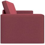vidaXL Canapé-lit Rouge bordeaux 245 x 78 x 77 cm tissu