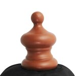 vidaXL Parasol d'extérieur avec mât en bois 350 cm Noir