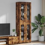 vidaXL Haut Armoire avec étagère FLORIN Chêne fumé 60 x 35 x 182 cm