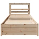 vidaXL Cadre de lit avec tête de lit sans matelas 90x200 cm