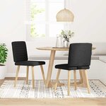 vidaXL Chaises à manger lot de 2 noir tissu