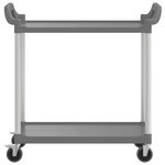 vidaXL Chariot à 2 niveaux gris 99x50x97 cm aluminium