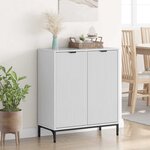 vidaXL Buffet Blanc brillant 69 5 x 33 x 82 cm Bois d'ingénierie