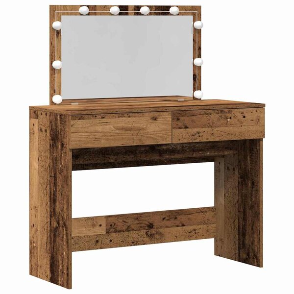 vidaXL Table de Toilette avec tiroir Bois ancien 100 x 40 x 120 cm